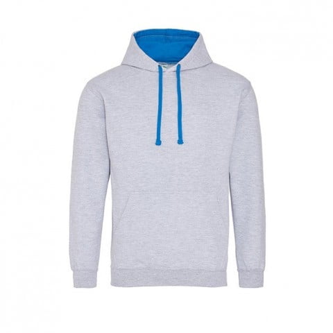 Heather Grey/Sapphire Blue - Bluza z kapturem Varsity Hoodie