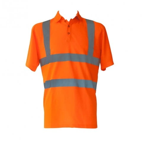 Signal Orange - Koszulka polo odblaskowa EN ISO 20471