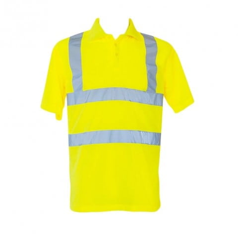 Signal Yellow - Koszulka polo odblaskowa EN ISO 20471