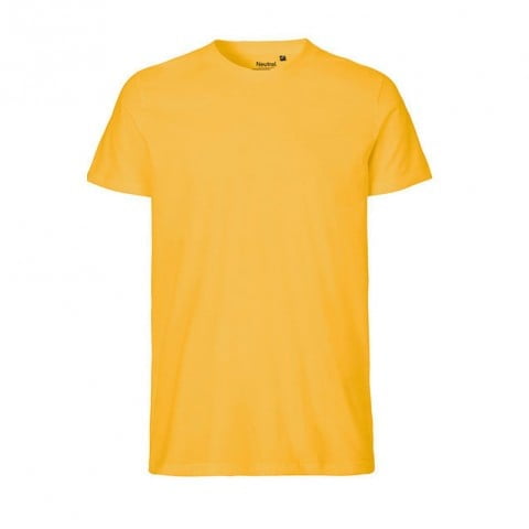 Yellow - Męski T-Shirt w serek Fairtrade