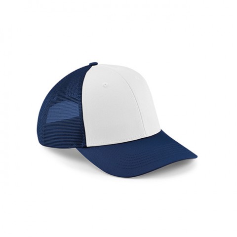 French Navy/White - Czapka 6-panelowa Snapback Trucker