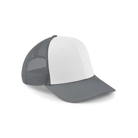 Graphite Grey/White - Czapka 6-panelowa Snapback Trucker