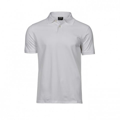 White - Męska koszulka polo HEAVY