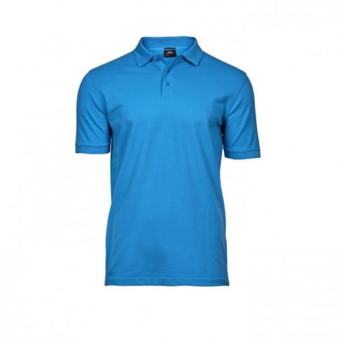 Azure - Męska koszulka polo Luxury Stretch