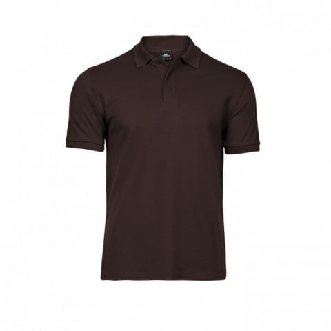 Chocolate - Męska koszulka polo Luxury Stretch