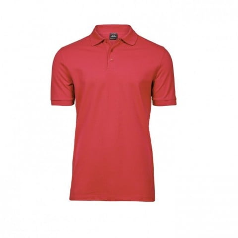 Coral - Męska koszulka polo Luxury Stretch