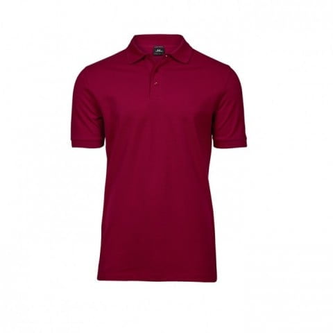 Deep Red - Męska koszulka polo Luxury Stretch
