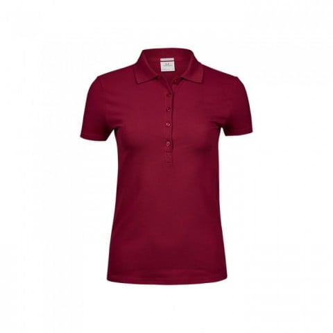 Deep Red - Damska koszulka polo Luxury Stretch