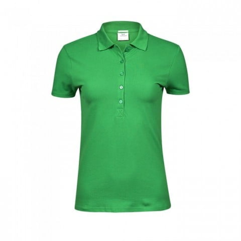 Spring Green - Damska koszulka polo Luxury Stretch