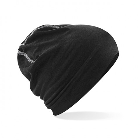 Black/White - Czapka bawełniana beanie Hemsedal