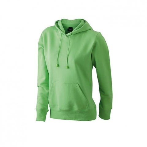 Lime Green - Damska bluza bez zamka Hooded Jacket