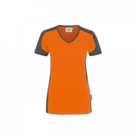 Pomarańczowa koszulka damska z kontrastowymi wstawkami Hakro Performance 190