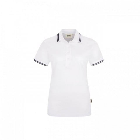 White - Damska koszulka polo Twin-Stripe 205