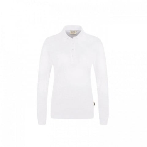 White - Damski longsleeve polo Performance 215