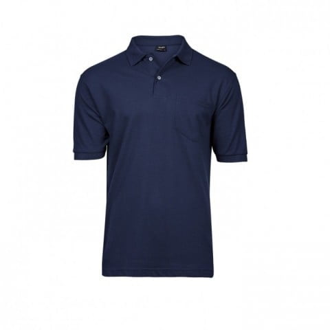 Navy - Koszulka polo z kieszonką Pocket