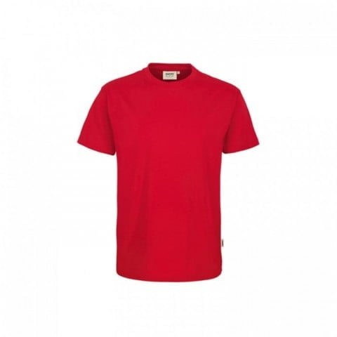 Czerwony t-shirt dla pracowników z drukowanym logo Hakro Performance 281