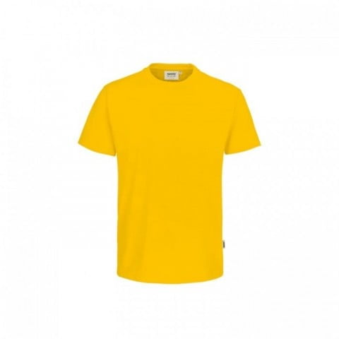 Żółty t-shirt dla pracowników z drukowanym logo Hakro Performance 281