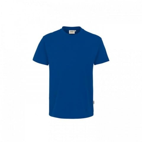 Niebieski t-shirt dla pracowników z drukowanym logo Hakro Performance 281