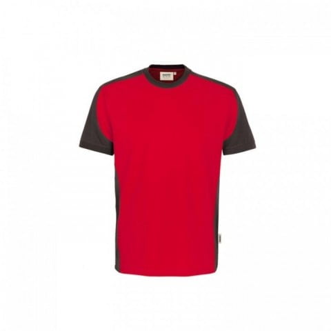 Czerwona koszulka z kontrastowymi wstawkami Hakro Performance 290