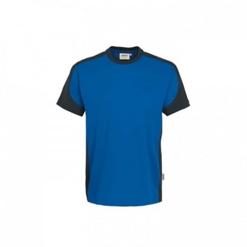 Niebieska koszulka z kontrastowymi wstawkami Hakro Performance 290