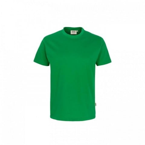 Klasyczny zielony t-shirt męski z własnym haftem Hakro 292
