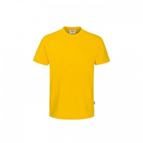 Klasyczny żółty t-shirt męski z własnym haftem Hakro 292
