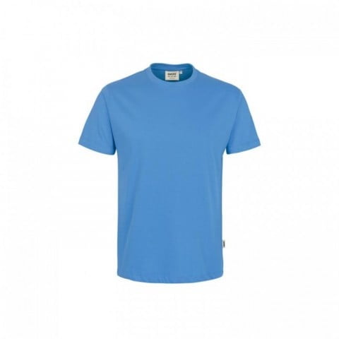 Klasyczny niebieski t-shirt męski z własnym haftem Hakro 292
