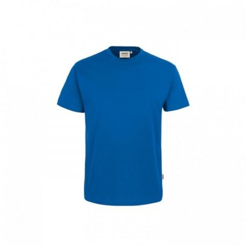 Niebieski gruby t-shirt męski z bawełny Hakro 293