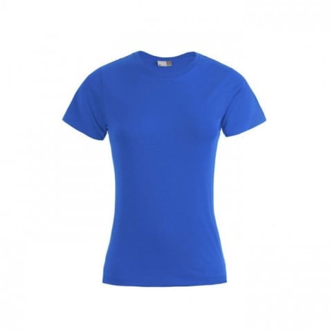 Niebieska damska koszulka z bawełny Promodoro Premium 3005