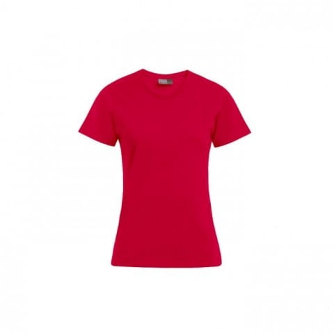 Czerwona damska koszulka z bawełny Promodoro Premium 3005