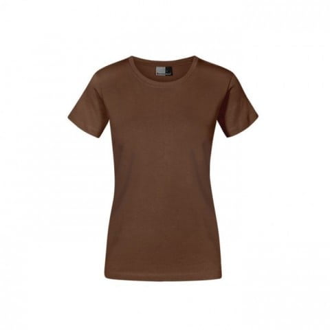 Brązowa damska koszulka z bawełny Promodoro Premium 3005