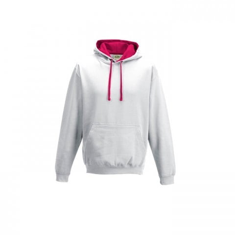 Arctic White/Hot Pink - Bluza z kapturem Varsity Hoodie