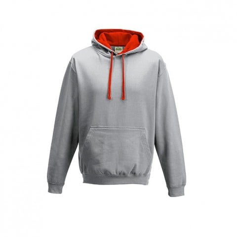 Heather Grey/ Fire Red - Bluza z kapturem Varsity Hoodie