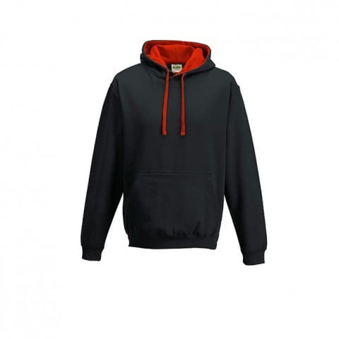 Jet Black/Fire Red - Bluza z kapturem Varsity Hoodie