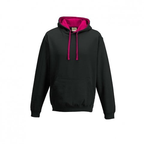 Jet Black/Hot Pink - Bluza z kapturem Varsity Hoodie