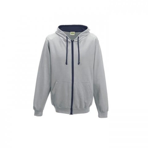 Heather Grey/French Navy - Bluza dwukolorowa Varsity Zoodie