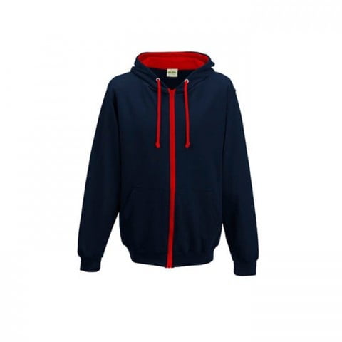 New French Navy/baby Blue - Bluza dwukolorowa Varsity Zoodie