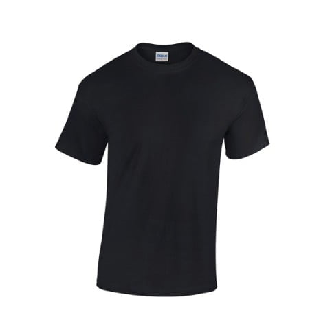 Prosta klasyczna czarna koszulka Heavy Cotton Gildan 5000