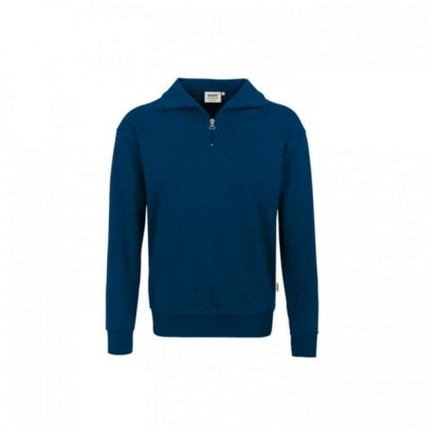 Navy Blue - Bluza premium z półzamkiem 451