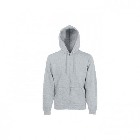 Heather Grey - Klasyczna bluza z zamkiem Hooded