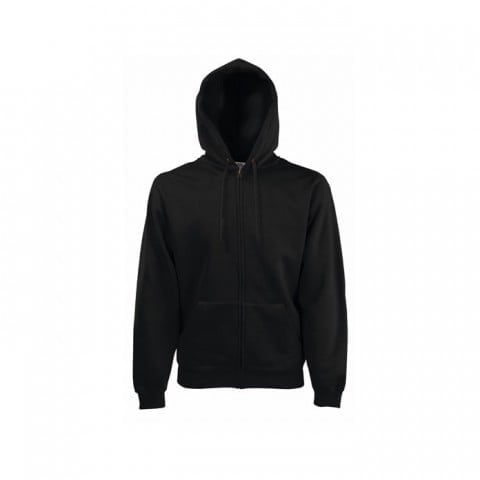 Black - Bluza z zamkiem Premium Hooded