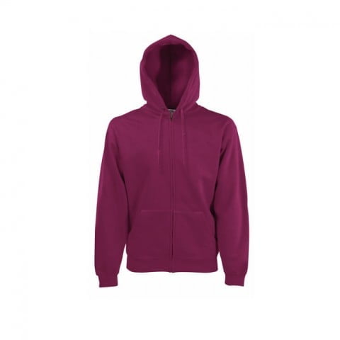 Burgundy - Bluza z zamkiem Premium Hooded