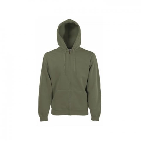 Classic Olive - Bluza z zamkiem Premium Hooded