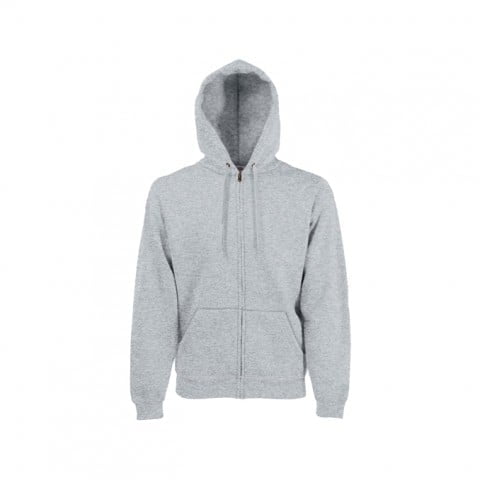 Heather Grey - Bluza z zamkiem Premium Hooded