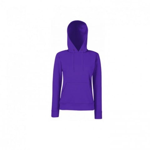 Purple - Klasyczna bluza z kapturem Lady-Fit
