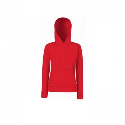 Red - Klasyczna bluza z kapturem Lady-Fit