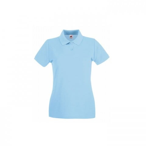 Sky Blue - Damska koszulka polo Premium Lady-Fit