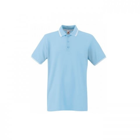 Sky Blue - Koszulka polo Tipped