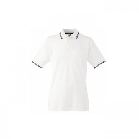 White/Navy - Koszulka polo Tipped