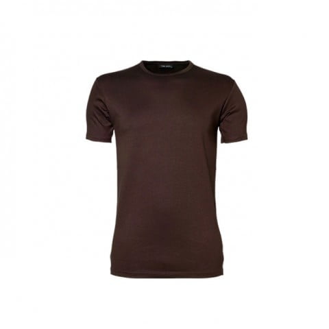 Brązowy t-shirt męski Tee Jays Interlock Tee 520